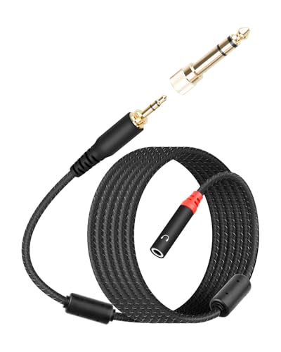 3.5mm AUX Audio Extension Cable, Audio Jack Extender, 1/8" Male to Female Headphone Extension Auxiliary Cable with 6.35mm Male Adapter for Smartphones,Headphones,Tablets(6.5FT/2M) - style: male to female
