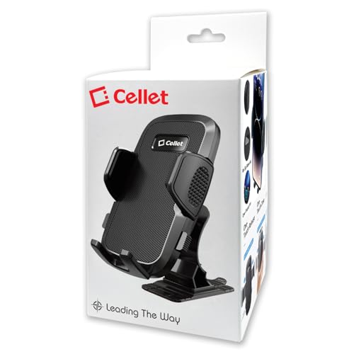 Cellet Dashboard Car Mount, 3M Sticker Mount Smartphone Holder, Cell Phone Holder Compatible with iPhone 16 Pro Max, Samsung Galaxy, Google Pixel, Moto, Google Map Driving