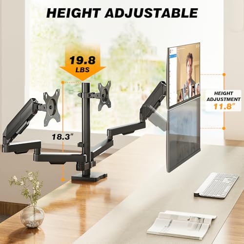 TVON Triple Monitor Stand & Monitor Arm Desk Mount up to 32 Inches - size: Triple Monitor Stand