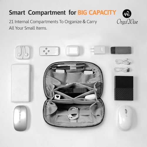 OrgaWise Electronics Travel Organizer, Multi-Layer Tech Case (Pouch-Black, 5.3, Liters) - color: Pouch-Black
