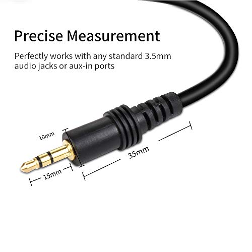 DTOL Aux Cable 3.5mm Audio Cord for Car Heavy Duty Male to Male Jack Auxiliary Cord Extension Adapter for Apple iPhone, Android for Samsung Galaxy, Headphones (3.5mm Male to Male Cable 5 Feet)
