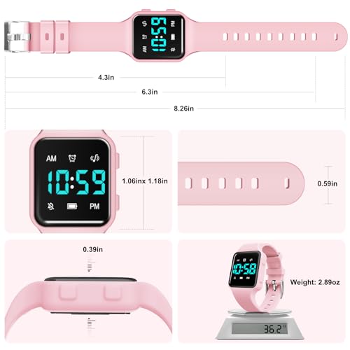 BEN NEVIS Potty Training Watch, Digital Toddler Watch with Countdown/Music/Alarm Clocks/Vibration Reminder and Waterproof, Remind Toddler to Go to The Toilet - color: 24-Pink