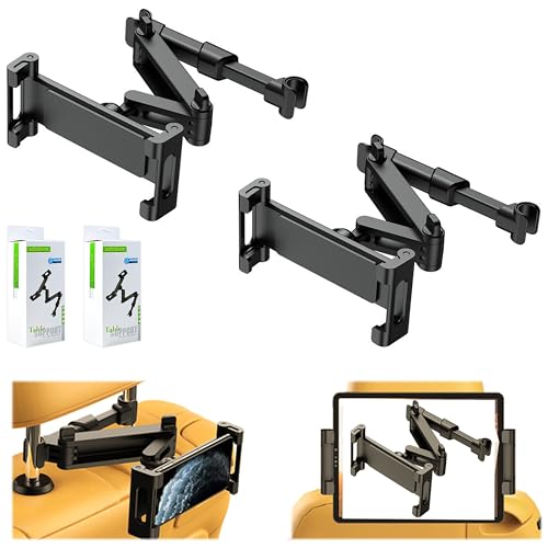 2026 Car Headrest Tablet Holder 2 Pack, (3 in 1 Extension Arm) - size: 2 PACK-5.3-10.6"