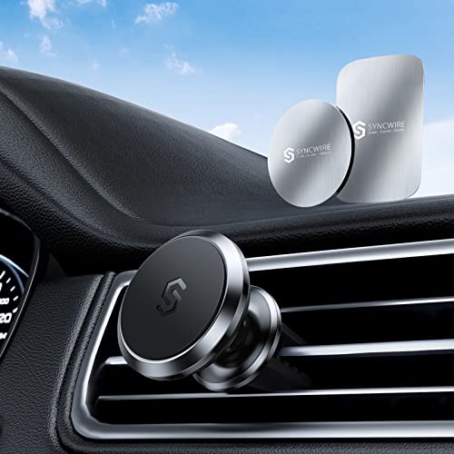 SYNCWIRE Magnetic Phone Holder for Car, 360° Rotatable Super Strong Magnets Air Vent Cell Phone Car Mount Compatible with iPhone, Android, Samsung