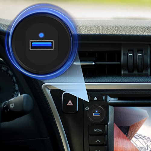 Single Port USB 3.0 Car Mount Flush Cable with LED Indicator - style: Single Port 3ft