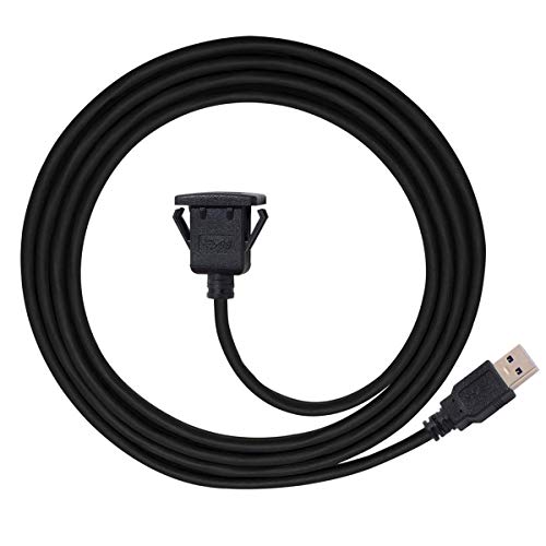 chenyang USB 3.0 Flush Mount Male to Female Extension Cable for Car Dashboard Panel Mount 1.0M - color: Male to Female with Latch