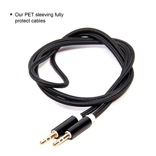 Boao 50ft PET Expandable Braided Cable Sleeve, Wire Loom Braid Sleeving with 127 Pieces Shrink Tube for Audio Video and Other Home Device Cable Automotive Wire(1/2 Inch, 1/4 Inch, 3/8 Inch,Black) - color: Black, size: 1/2 Inch, 1/4 Inch, 3/8 Inch