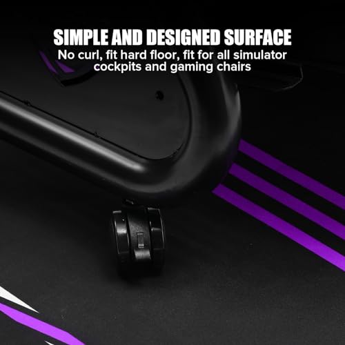 GTPLAYER Gaming Floor Mat Sim Racing Cockpits | Easy to Clean, Anti-Slip Racing Floor Mat | Dimensions: 56.3x28 inches (Purple) - color: Purple