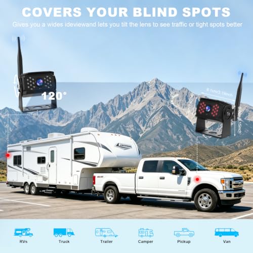 VTimes RV Backup Camera for Car, Wireless Back Up Camera Systems for Truck - color: 1-Camera