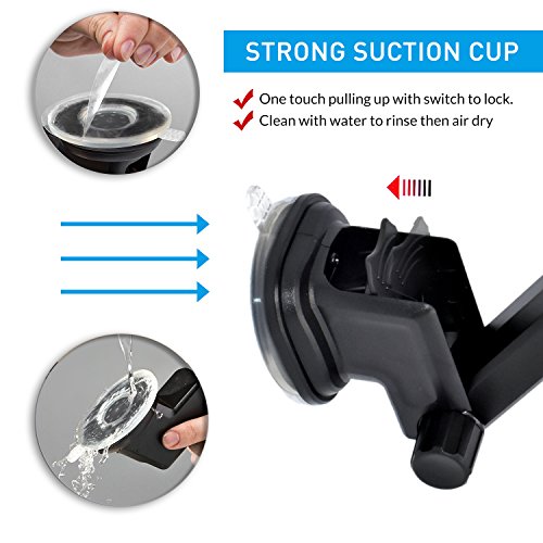 NEM Universal Car Phone Mount Holder – Adjustable Cradle for Windshield & Dashboard, Anti-Slip Base, Compatible with iPhone, Samsung Galaxy, Android Phones & Most Smartphones