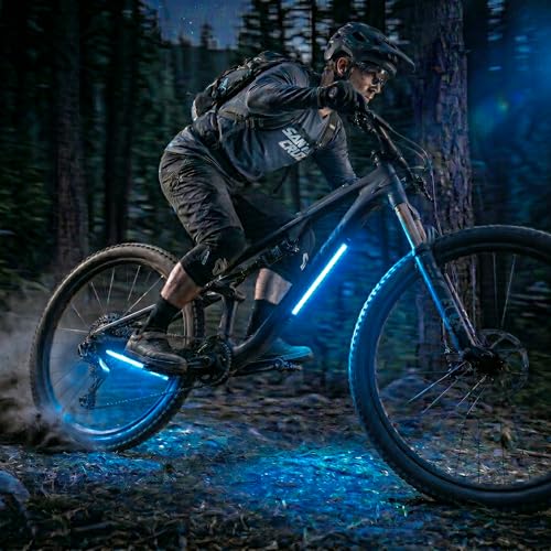 Alpena Max LED Light Strips (2 x 12) – 5053 SMD Chips, 80% More Light Output, Non-Yellow Diamond Clarity Coating, Flexible & Water-Resistant – Includes Genuine 3M VHB Tape, Blue - color: Blue