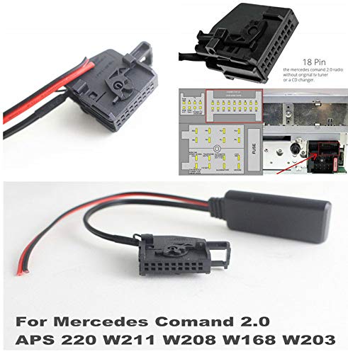 YuYue Bluetooth Microphone Handsfree Smartphone Call Adapter AUX Cable Compatible with Mercedes Comand 2.0 APS 220 W211 W208 W168 W203