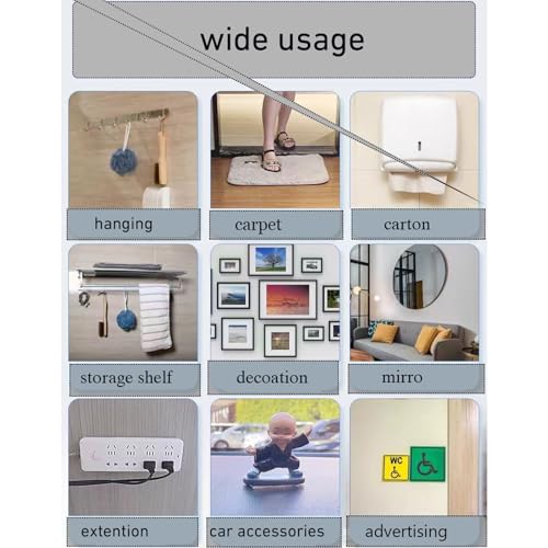 Double Sided Foam Tape,Heavy Duty Mounting Tape,56Pcs 3mm thickness Self-Adhesive Tape,Super-Sticky Black Strong Pads Include Square Round,Waterproof for Walls Door Wood Metals Glass Papers (Black)