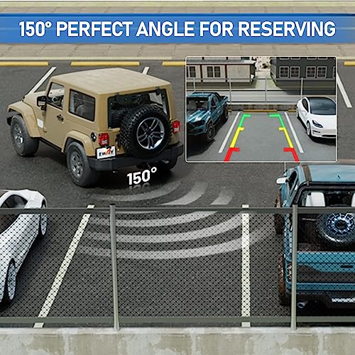 EWAY Classic 3.0 Adjustable Spare Tire Backup Camera for Jeep Wrangler JK JKU Rubicon Sahara Sport Unlimited 2007-2018, Heavy-Duty Metal Housing Rear View Reverse Parking Off-Road Wheel Mount Camera