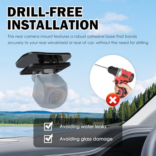 2 Set Car Backup Camera Mount Kit, 180° Adjustable