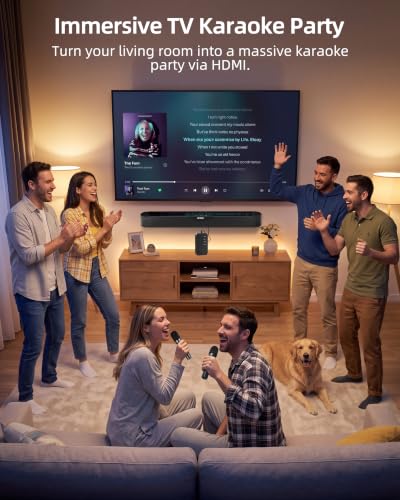 OTIC AI Karaoke Microphone, Multifunctional Portable Karaoke Machine - color: Metallic