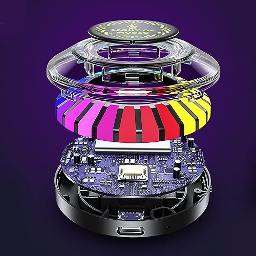 Voice Activated Rhythm Light, Sound Activated LED Lights, RGB Colorful Magnetic Pickup Music Sync Lights, Rechargeable ambient Lights for Car, Party, Desktop, DJ, Gaming Room