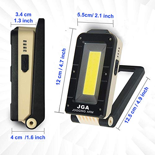 Magnetic LED Portable Working Light Rechargeable LED Work Flashlight Super Brightness 180 Rotatable Folding Snap Working Light for Car Repairing Emergency Camping Mountain Climbing