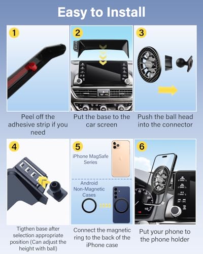 SKYLOTEC Magnetic Phone Holder for BMW X5 X6 2024-2026/X7 2023-2026 - color: Magnetic, size: 2024-2026 BMW X5 X6/2023-2026 X7 | 14.9-Inch