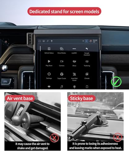 Wireless Charger Car Phone Holder for GMC Yukon/XL 2025 2026 16.8" Screen