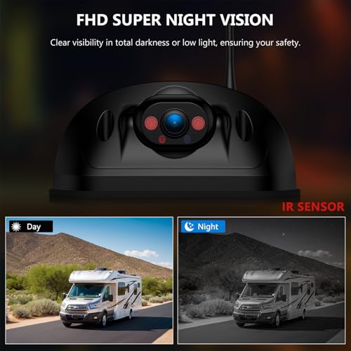 Wireless RV Backup Camera System for Furrion Pre-Wired RVs Trailer - size: 7 inch - 1 Cam