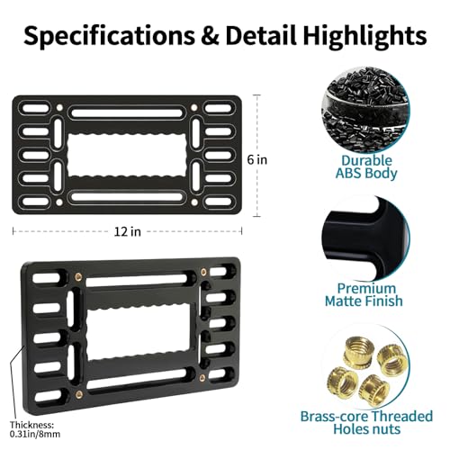 Front License Plate Mount, No Drill License Plate Bracket Holder