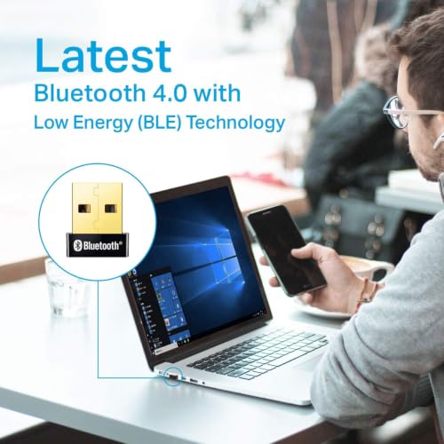 TP-Link USB Bluetooth Adapter for PC, Bluetooth 4.0 Dongle Receiver, Plug & Play, Nano Size, EDR & A2DP Technology, Supports Windows 11/10/8.1/8/7/XP for Desktop, Laptop, Keyboard, etc (UB400) - style: UB400