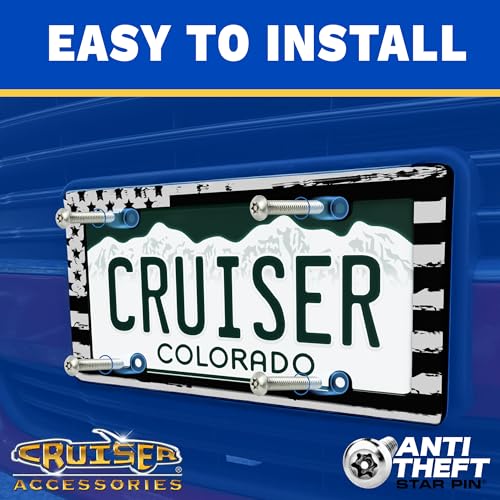 Cruiser Accessories Slim Rim License Plate Frame, Chrome - color: Chrome
