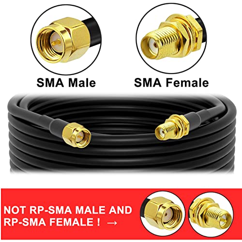 3FT RG58 SMA Male to Female Antenna Extension Cable Jumper Wire - color: SMA Cable, size: 3FT
