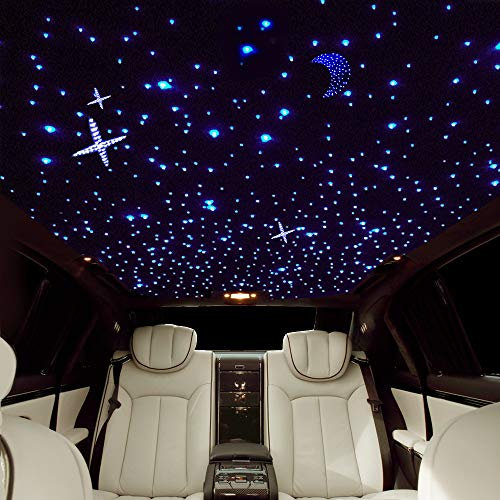 AZIMOM PMMA Plastic Mixed 375pcs 9.8ft Fiber Optic Cable Strands 0.03in/0.04/0.06in End Glow Roll Bunch Fiber String for Star Sky Roof Ceiling Decoration All Kind LED Light Engine Driver - size: 375pcs*(0.03+0.04+0.06)*9.8ft