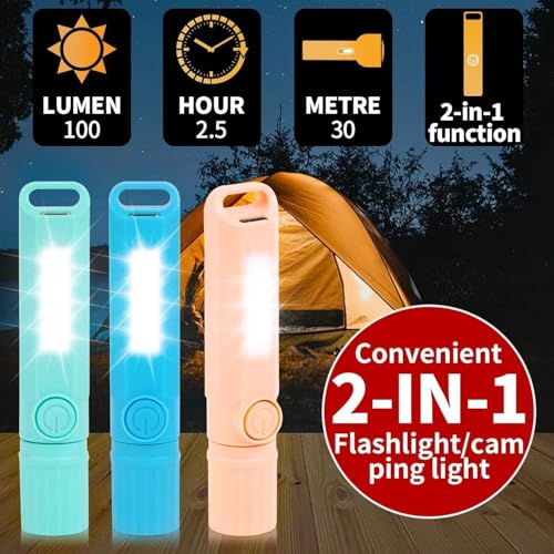 12 Pack Mini Small LED Rechargeable Zoomable Flashlights Ultralight