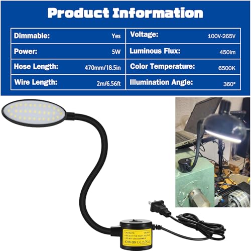 Dimmable LED Magnetic Work Light for Sewing Machine - style: Dimmable Magnetic Light