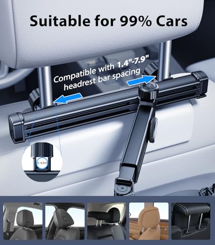 Long Arm Dual Head Car Cooling Fans for Back Seat for Kids, Usb 5V/ 12V /24V Car Backseat Headrest Fan for Baby Rear Facing, Car Seat Cooler That Blow Cold Air for Vehicles Sedan Suv Without Ac - style: USB Powered-Long Arm