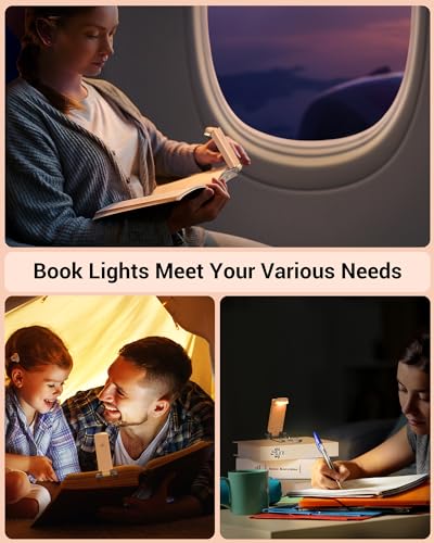 DEWENWILS USB Rechargeable Book Reading Light, Clip on Booklight Peach Fuzz - color: Peach Fuzz