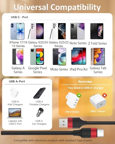 Bkduice 2Pack 6 inch Short USB C Cable Fast Charging - size: 6 inch