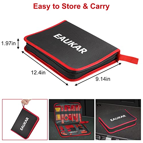 Trim Removal Tool Kit 330Pcs Car Removal Tool Kit Pry Tool Set Auto Clip Pliers Panel Door Radio Dash Window Bumper Adhesive Cable Clips Retainer Clip Set Terminal Removal Tool Set Fastener Remover - color: Red