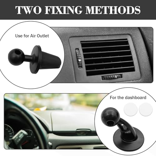 Bling Rhinestone Car Phone Holder, Mini Universal 360° Adjustable Auto Mount For Dash & Air Vent, Crystal Car Accessories For Women & Girls (Black) - color: Black