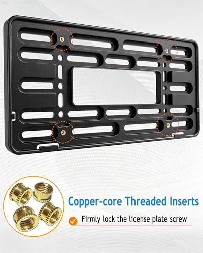 Aootf Front License Plate Bracket Holder, Bumper Plate Mounting Kit & Screw
