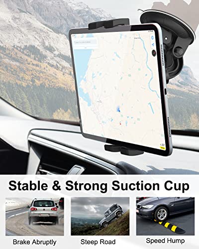 Windshield Car Tablet Mount, Heavy Duty Dashboard Tablet Holder
