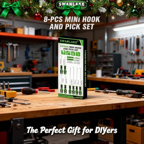 8-Piece Mini Hook and Pick Set, 4PCS 8.6'' & 4PCS 5.7'' Precision Automotive Picks Tools Set for Car Auto Oil Seal, Mechanic Picking Kit, Puller Remover Tools - color: 8-piece Short & Sliver Hook