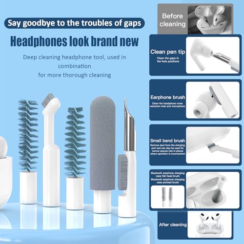 Keyboard Cleaning Kit Laptop Cleaner,Computer Screen Cleaning Brush Tool - color: White1