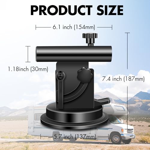 ESUDNT RV Suction Cup Flag Holder, RV Flag Pole Mount with Angle Adjustable, Heavy-Duty Suction Cup for RV, Car, Truck, Camper, Trailer (2 Pack) - size: 2 Pack