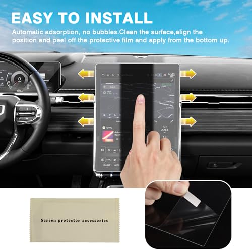 Karltys 2 Pack Screen Protector for 2024 2025 2026 Sierra EV Denali Edition Dashboard Screen Accessories Screen Cover Anti Glare - size: 2024 2025+ GMC Sierra