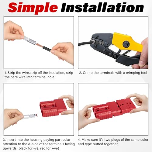BFXM 2Pack 175 Amp Battery Quick Connect Compatible with Anderson Connector - color: 175Amp*2