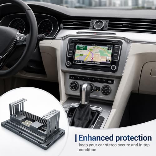 Xinjoduz 2 PCS Car Double DIN Dash Installation Kit with Screws