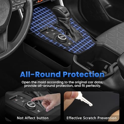 Autorder Silicone Center Console Organizer for 2019-2025 Toyota RAV4 Accessories Seat Gap Storage Box Soft Gear Shift Panel Trim Cover - size: 2019-2025 Toyota RAV4