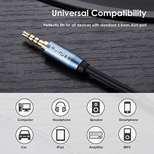 MillSO 3.5mm Headphone Extension Cable 6.6 Feet TRRS 3.5mm Male to Female - size: 6.6 ft