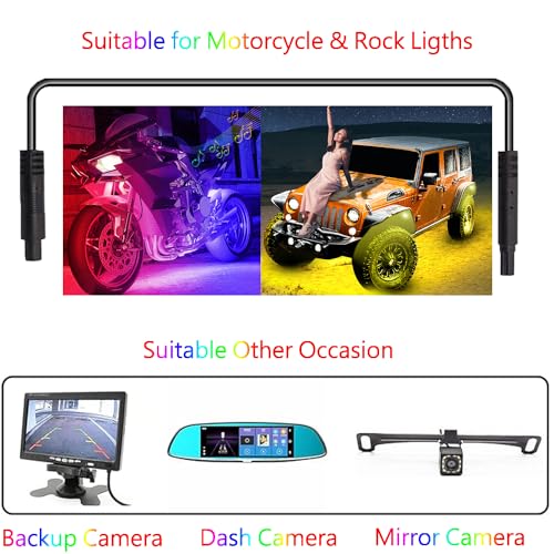 4 PCS Rock Light Extension Wire,4 Pin LED Extension Cable,Neon Accent Kits RGB LED Light Extension Cable for Trucks Motorcycle Car ATV Strip Rock Lights (4 PCS 40 Inch) - size: 4 PCS 40 Inch