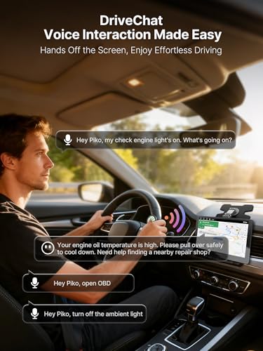 Portable Carplay Screen, Full Android System Car Tablet with Wireless Apple CarPlay & Android Auto, 9.25” Smart Driving Display with BackupCam & DashCam, 4G LTE, AI Voice Control/GPS/Mirror Link - size: 9.25"