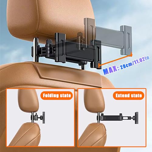 2026 Car Headrest Tablet Holder 2 Pack, (3 in 1 Extension Arm) - size: 2 PACK-5.3-10.6"